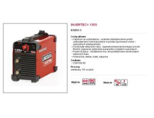 LINCOLN SPAWARKA INVERTEC 135S KARTON .