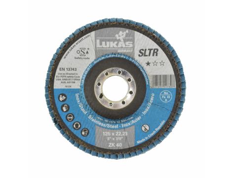 LUKAS ŚCIERNICA LISTKOWA 125mm P 40 SLTR INOX CYRKONOWA