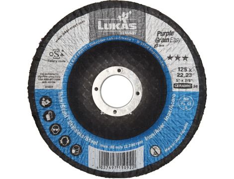 LUKAS ŚCIERNICA TALERZOWA 125mm P60 PURPLE GRAIN