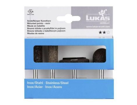 LUKAS ŚCIERNICA TRZPIENIOWA ZESTAW 4szt. NK-BA MIĘKKI   DO NIERDZEWKI