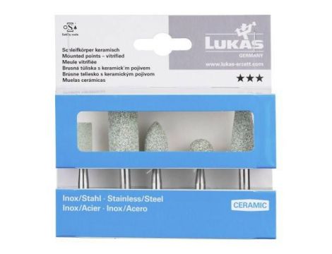 LUKAS ŚCIERNICA TRZPIENIOWA ZESTAW 5szt. CERAMICZNE NIERDZEWKA/STAL