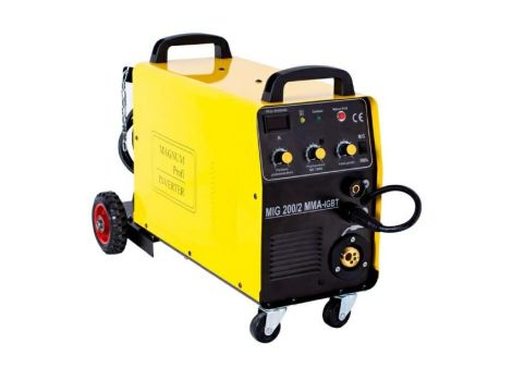 PÓŁAUTOMAT SPAW.INV. MIG 200/2 MMA KN IGBT 230/400V 200A/60% MB15/3, PODWOZIE,DIGIT/REG/IND,MMAR,GP25, kableMMA(OS25)-2m, D100/D200