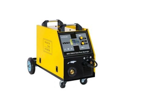 PÓŁAUTOMAT SPAW.INV. MIG250/2 DUAL PULSE SYNERGIA, MMA, 230/400, 230V-200A/60%, 400V-250A/60%, 4X4, GP50, D300