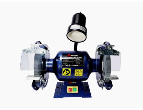 SZLIFIERKA STOŁOWA  200x20x16/550W/230V Z LAMPKĄ MD200AL