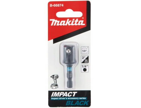MAKITA ADAPTER 1/4" HEX -> 1/2" SQ 50mm IB