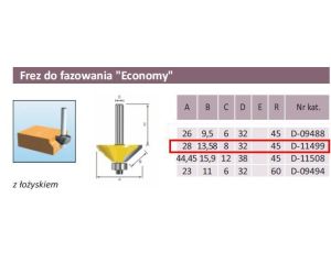 MAKITA FREZ DO FAZOWANIA 45`/28/8mm ECO - image 2
