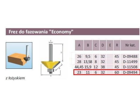MAKITA FREZ DO FAZOWANIA 60`/23/6mm ECO - 3