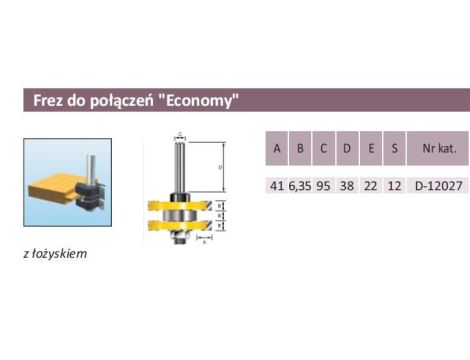 MAKITA FREZ DO POŁĄCZEŃ 41/2x 6,35/12mm. ECO... - 2