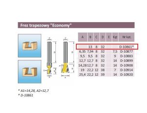 MAKITA FREZ TRAPEZOWY 14,28/13/8mm ECO ... - image 2