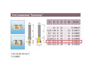 MAKITA FREZ TRAPEZOWY 19/22,2/12mm ECO ... - image 2