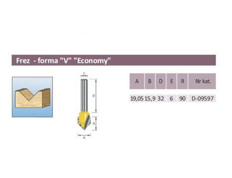 MAKITA FREZ V 19,05/15,9/6mm ECO