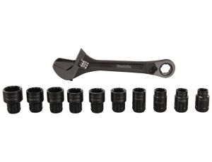 MAKITA KLUCZ NASTAWNY 150mm Z KOMPLETEM NASADEK PRZELOTOWYCH