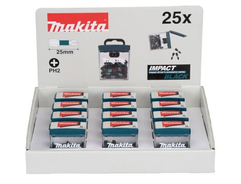 MAKITA KOŃCÓWKA WKRĘTAKOWA PH2-25mm /25szt. IMPACT BLACK (x12) - 2