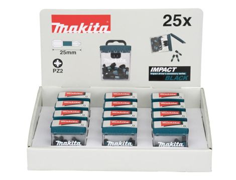 MAKITA KOŃCÓWKA WKRĘTAKOWA PZ2-25mm /25szt. IMPACT BLACK (x12) - 2