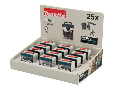 MAKITA KOŃCÓWKA WKRĘTAKOWA T40-25mm /25szt. IMPACT BLACK (x12)