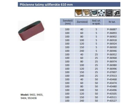 MAKITA PASY BEZK.100* 610 gr.240 50szt.