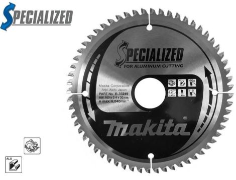 MAKITA PIŁA TARCZOWA  160x30x60z SPECJALIZED ALUMINIUM