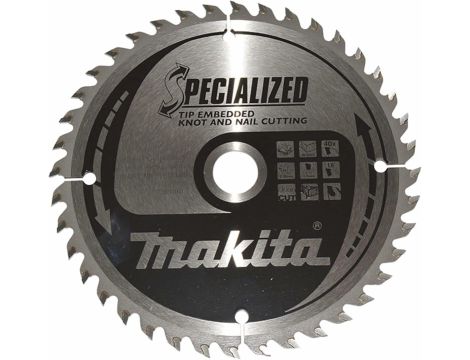MAKITA PIŁA TARCZOWA  165x20x40z SPECJALIZED DREWNO (Z GWOŹDZIAMI I SĘKAMI)