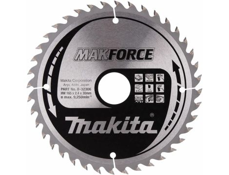 MAKITA PIŁA TARCZOWA  165x30x40z MAKFORCE DREWNO
