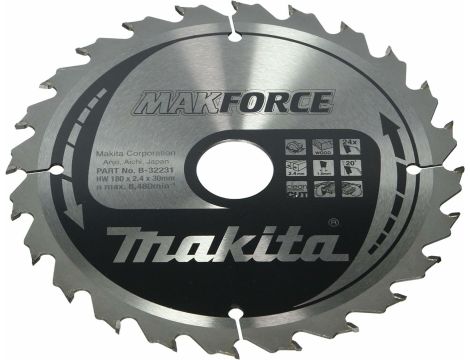 MAKITA PIŁA TARCZOWA  180x30x24z MAKFORCE DREWNO >>>B-32231
