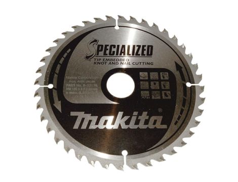 MAKITA PIŁA TARCZOWA  185x30x40z SPECJALIZED DREWNO (Z GWOŹDZIAMI I SĘKAMI)