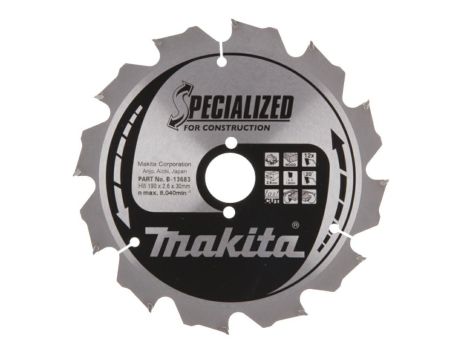 MAKITA PIŁA TARCZOWA  190x30x12z SPECJALIZED