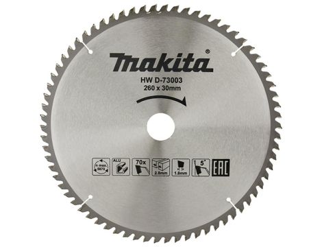 MAKITA PIŁA TARCZOWA  260x30x 70z ECONOM DO ALUMINIUM