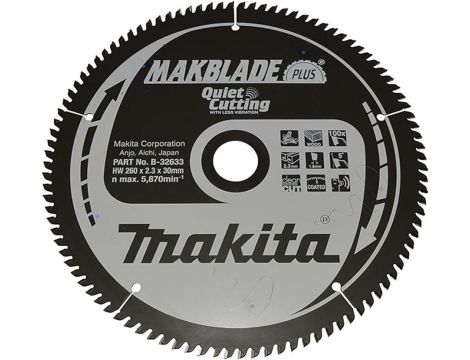 MAKITA PIŁA TARCZOWA  260x30x100z MAKBLADE PLUS DREWNO