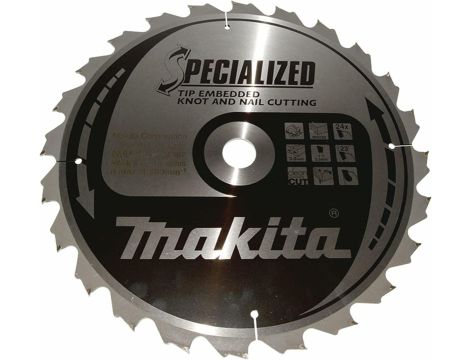 MAKITA PIŁA TARCZOWA  355x30x24z SPECJALIZED DREWNO (Z GWOŹDZIAMI I SĘKAMI)
