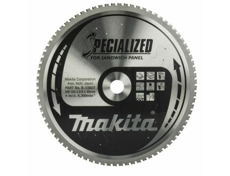 MAKITA PIŁA TARCZOWA  355x30x80z SPECJALIZED PŁYTY WARSTWOWE