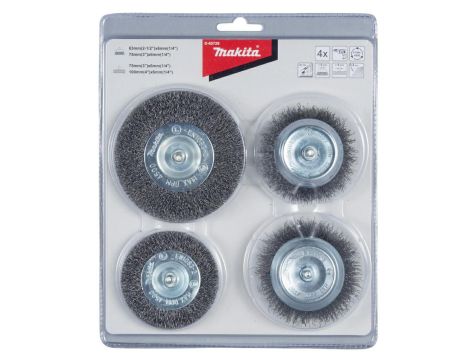 MAKITA SZCZOTKA DRUCIANA ZESTAW  4szt. 1/4"