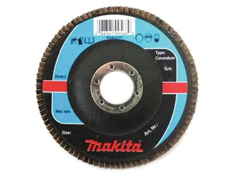 MAKITA ŚCIERNICA LISTKOWA CORUNDUM 125x22,23mm P 60 ALUMINIUM, STAL, METAL, DREWNO