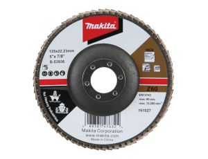 MAKITA ŚCIERNICA LISTKOWA PRZEMYSŁOWA 125x22,23mm P 60 METAL, STAL NIERDZEWNA