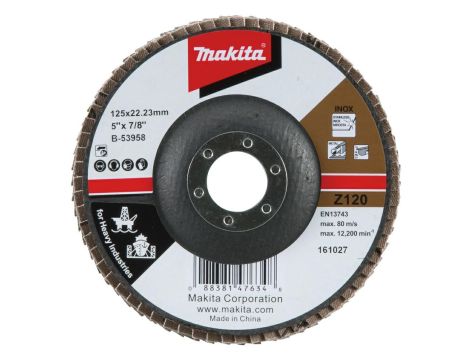 MAKITA ŚCIERNICA LISTKOWA PRZEMYSŁOWA 125x22,23mm P120 METAL, STAL NIERDZEWNA - 2