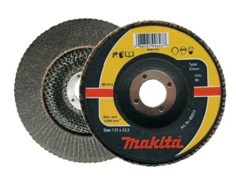 MAKITA ŚCIERNICA LISTKOWA ZIRKON 115x22,23mm P 60 METAL, STAL NIERDZEWNA
