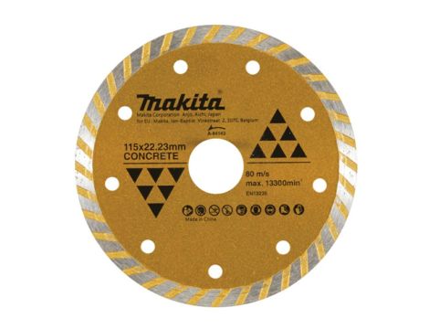 MAKITA TARCZA DIAMENTOWA 115x22,23mm TURBO (NA SUCHO) BETON,CEMENT, MARMUR, PŁYTKI