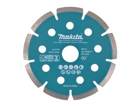 MAKITA TARCZA DIAMENTOWA 125x22,23mm SEGMENT (NA SUCHO) BETON, GRANIT, MARMUR