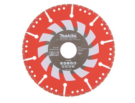 MAKITA TARCZA DIAMENTOWA RESCUE 125x22,23mm SEGMENT(SUCHO) STAL, INOX, PVC, BETON, SZKŁO