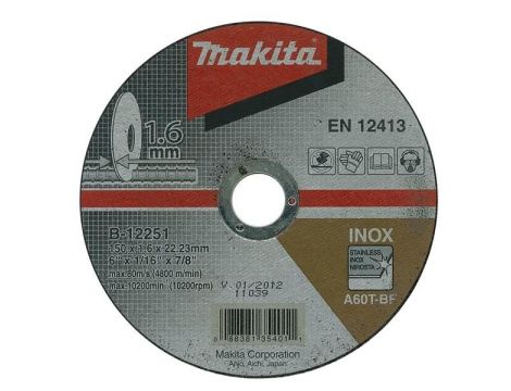 MAKITA TARCZA MET.INOX A60T 180*1,6mm - 2