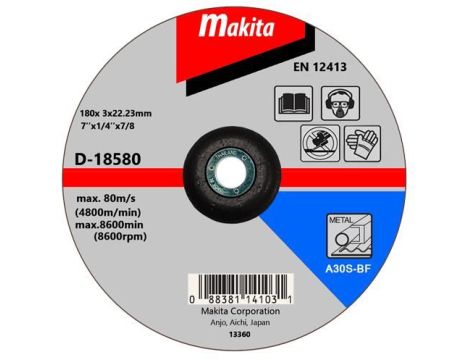 MAKITA TARCZA MET.WYP. A30S 180x3,0mm...