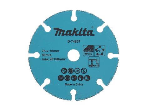 MAKITA TARCZA UNIWERSALNA  76x10mm SEGMENT PVC, P. GIPSOWE I MDF, EPOXY