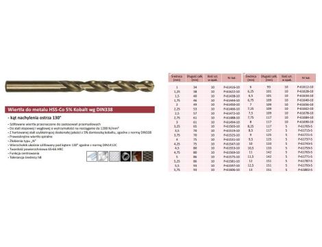 MAKITA WIERTŁO DO MET. HSS-CO 3,5mm...