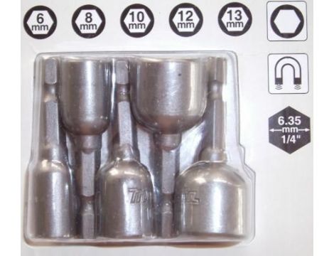 MAKITA ZEST.NASADEK MAGNETYCZNYCH 5szt. 6, 8, 10, 12, 13 mm