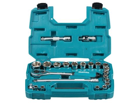 MAKITA ZESTAW NASADEK+KLUCZ 1/2"  Z GRZECH. 23szt.