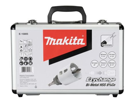 MAKITA ZESTAW OTWORNIC BIM EZYCHANGE  5szt. (ELEKTRYK) 32,41,51,73,83mm+1WP+1 ADAPTER....