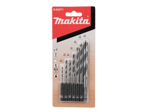 MAKITA ZESTAW WIERTEŁ DO DREWNA 1/4" HEX  /7szt.