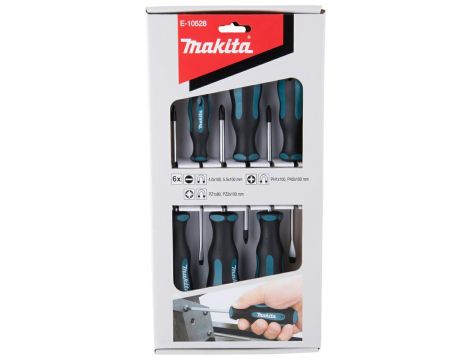 MAKITA ZESTAW WKRĘTAKÓW  6szt.  (SL4,0 x 100 / SL5,5 x 100 / PH1 x 100 / PH2 x 100 / PZ1 x 80 / PZ2 x 100)