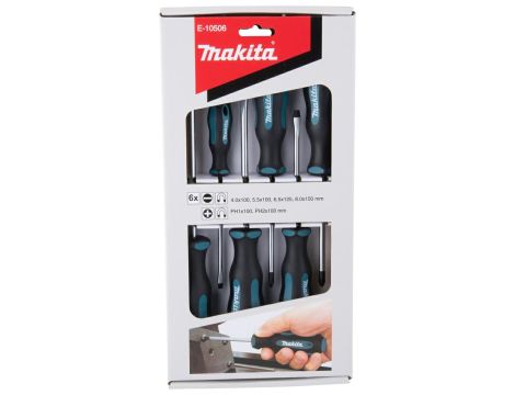 MAKITA ZESTAW WKRĘTAKÓW  6szt.  (SL4,0 x 100 / SL5,5 x 100 / SL6,5 x 100 / SL8 x 100 / PH1 x 100 / Ph2 x 100)