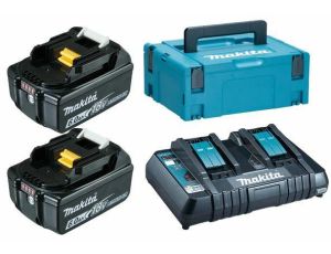 MAKITA ZESTAW ZASILAJĄCY 18V 2x6,0Ah (BL1860Bx2+DC18RD) MAKPAC