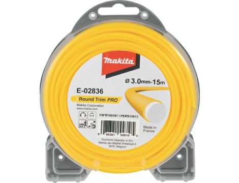 MAKITA ŻYŁKA NYLONOWA OKRĄGŁA "PRO" 3,0mm/15mb